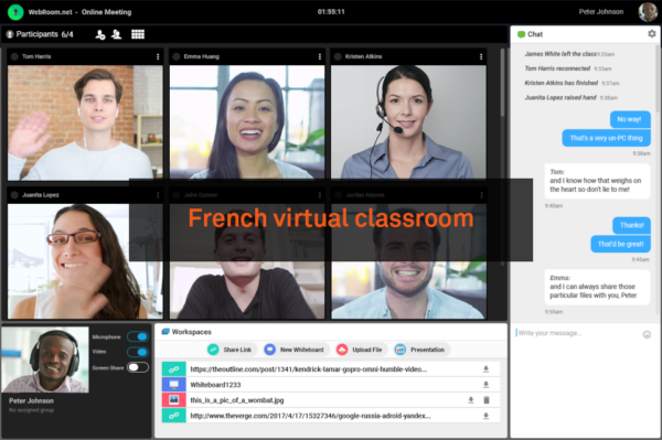 french virtual classroom